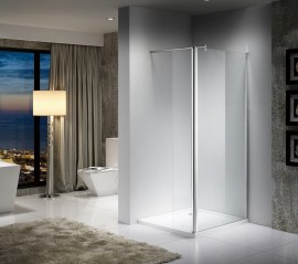 ESSENTE Veltini WALK-IN ścianka prysznicowa FLIT DUO 90+30x190 szkło 5 mm chrom